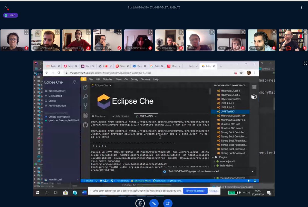 eclipse_che's tweet photo. Today, during @hackcommitpush, @__sunix_ was working with @jean_bisutti to add a #devfile into the @QuickPerf example repo. So from now it is a lot easier to try @QuickPerf. Congrats!!! and wish to see a @QuickPerf predefined stack in Che very soon!!! https://t.co/IpU3ggoCrz