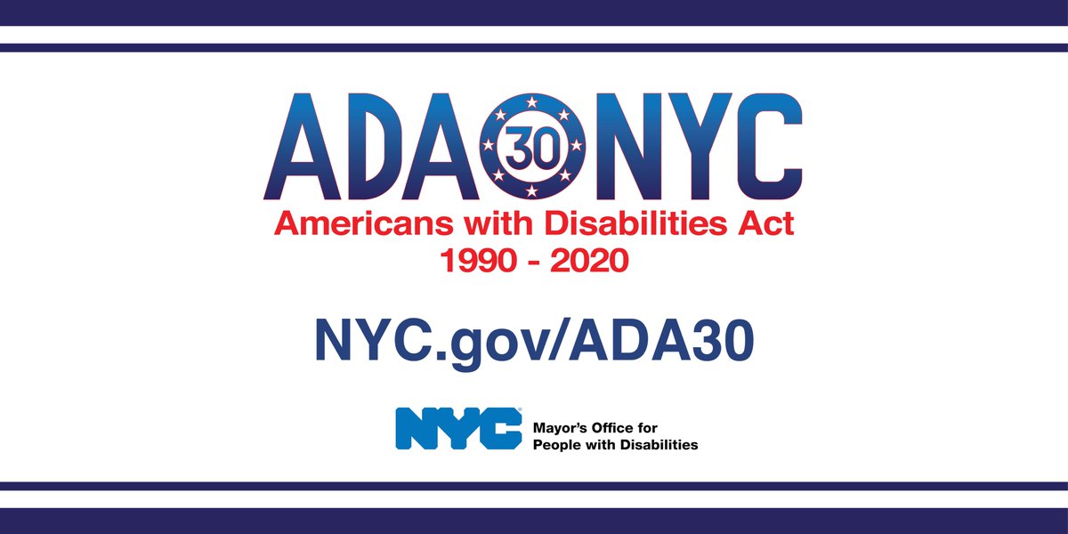 This July marks the 30th Anniversary of the Americans with Disabilities Act! Join MOPD as we virtually celebrate the art, history, advocacy and progress of people with disabilities over the last 30+ years.

Visit NYC.gov/ADA30 for a full calendar of events. #ADA30NYC