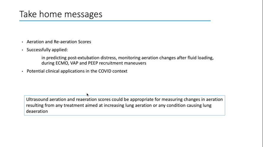 Take home messages:Lots of potential of Lung ultrasound scoring, but limited data  #covid19pocus