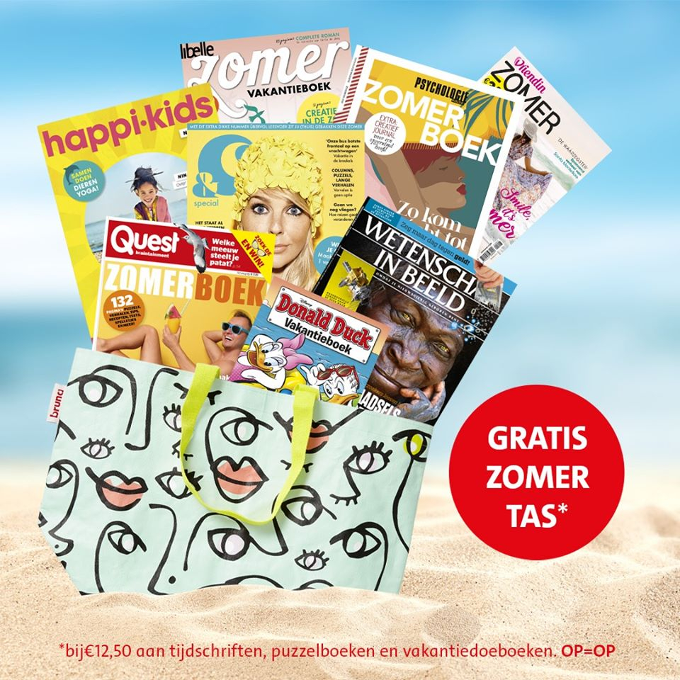 Heb jij ons nieuwe zomertas al? Je krijgt deze tas al bij een besteding van minimaal €12,50 aan tijdschriften, puzzelboeken en vakantiedoeboeken. 📚🌞🏖

OP=OP!

#boeken #tijdschriften #vakantie #spellen #brunaenschedezuid