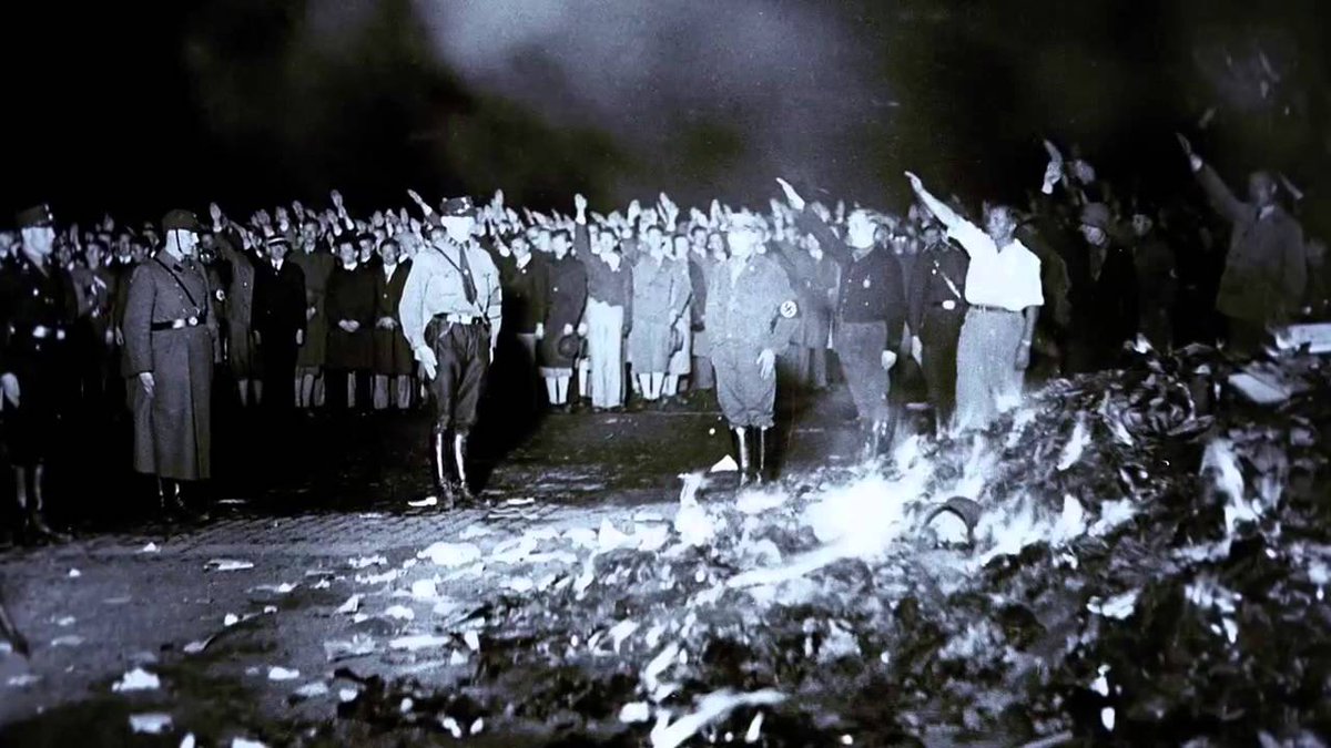 In May 1933 the library and archives of the Institut für Sexualwissenschaft, a pioneering institution conducting research into trans people and their lives and medical needs was burnt by Nazis in the street.The loss of this research has put trans medical care back decades.