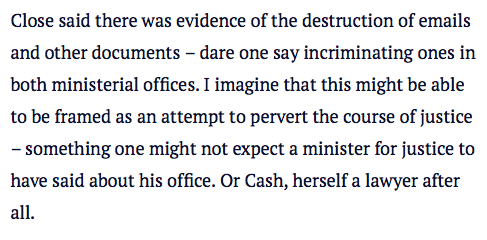 98. The result of the 2017 trial is that attempts by the ACT Govt & AFP to deny the existence of many documents has been successfully refuted. Destruction of evidence always warrants investigation.  https://www.canberratimes.com.au/story/5993706/soft-cops-are-soft-soaping-us/