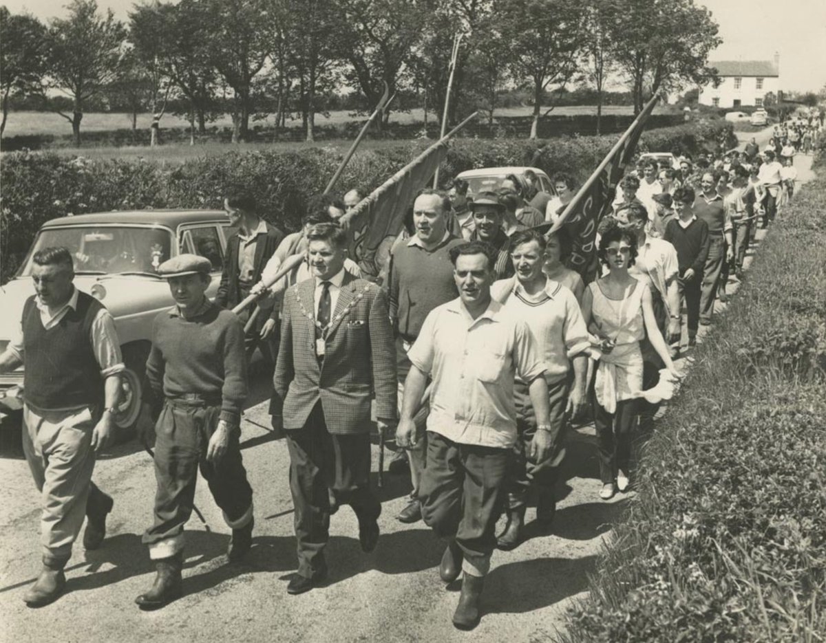 The Beating of the Bounds, a muddy 25-mile slog over the corporation's land led by the Portreeve (derived from the Saxon words for "Market Town" [Port] and "Official" [Gerefa]) and his Court, takes place every 3rd Whit Monday, retracing Laugharne's ancient boundaries with sticks.