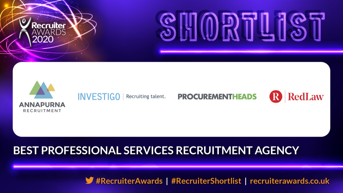 Recruiter Awards (@recruiterawards) on Twitter photo Up for Best Professional Services Recruitment Agency at this year's #RecruiterAwards are:
<a href="/Annapurna_Rctmt/">AnnapurnaRecruitment</a>
<a href="/InvestigoLtd/">Investigo</a>
<a href="/ProcurementHead/">Procurement Heads</a>
<a href="/Redlawrecruit/">RedLaw Recruitment</a>
#RecruiterShortlist Up for Best Professional Services Recruitment Agency at this year's #RecruiterAwards are:
<a href="/Annapurna_Rctmt/">AnnapurnaRecruitment</a>
<a href="/InvestigoLtd/">Investigo</a>
<a href="/ProcurementHead/">Procurement Heads</a>
<a href="/Redlawrecruit/">RedLaw Recruitment</a>
#RecruiterShortlist