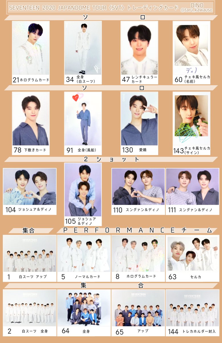 SEVENTEEN 2020 JAPAN DOMETOUR トレカ　コンプリート