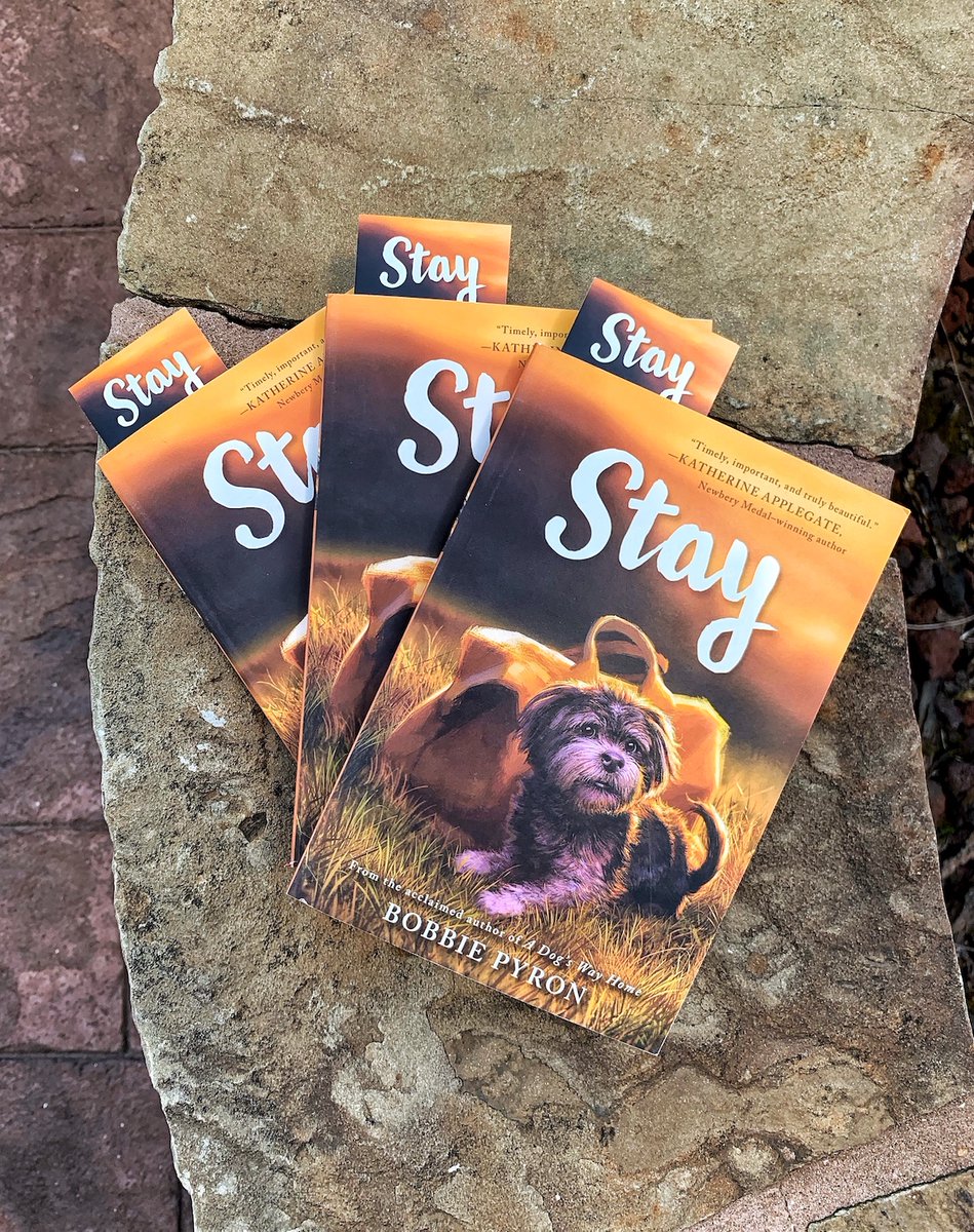 BobbiePyron's tweet photo. ✨New #BookGiveaway!✨

My Texas Bluebonnet Award Master List #mglit novel, STAY, came out in paperback this summer! 🐶📚 To celebrate, I'm giving away 3 signed copies. Follow &amp; retweet for a chance to win one!

Giveaway ends 6/29 @ 4pm ET. US only. @KTegenBooks @TBABooks https://t.co/z5CHHnCjDQ