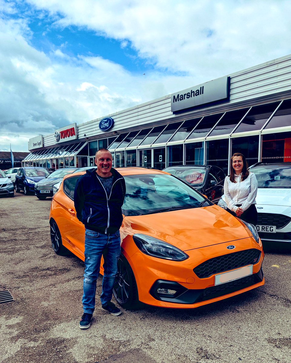 MarshallFordMMG's tweet image. Mr Baker collecting his stunning new Ford Fiesta ST Performance Edition from Sales Executive Emma Gibson at Marshall #Ford #KingsLynn today ... and now en route home to Yorkshire! #marshallmoments