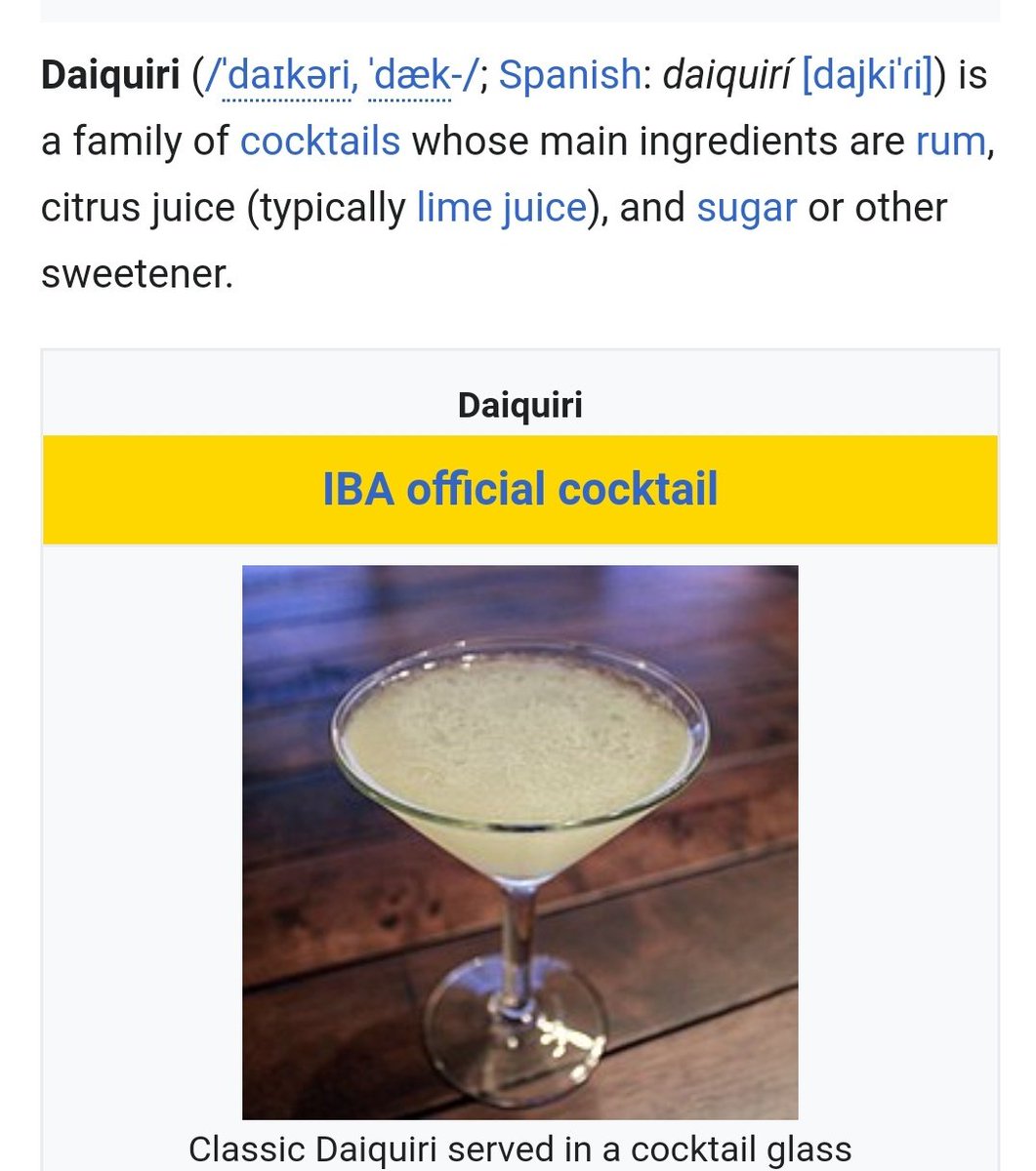 Cuz a MF who turned anything blended with ice into a Daiquiri said what?!