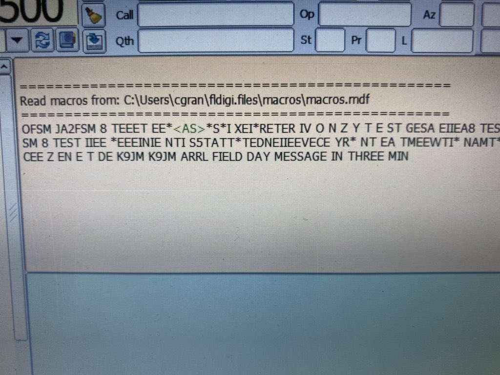 KC7KEY's tweet photo. MVARC Field Day ARRL Bulletin decoding is ready to go! #ARRLFD #FieldDay2020 #hamr #hamradio https://t.co/dQ3HiueaTA