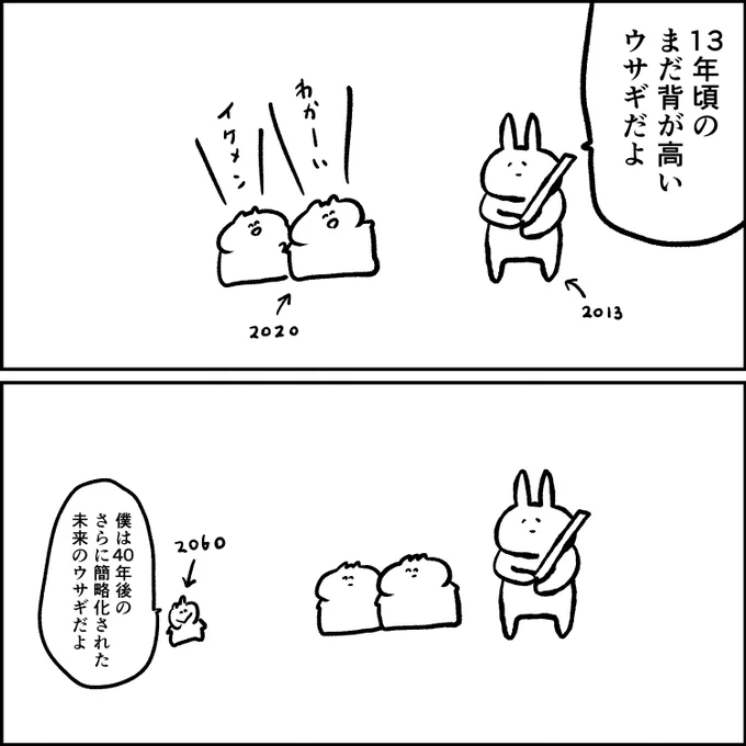 過去と未来のウサギさん 