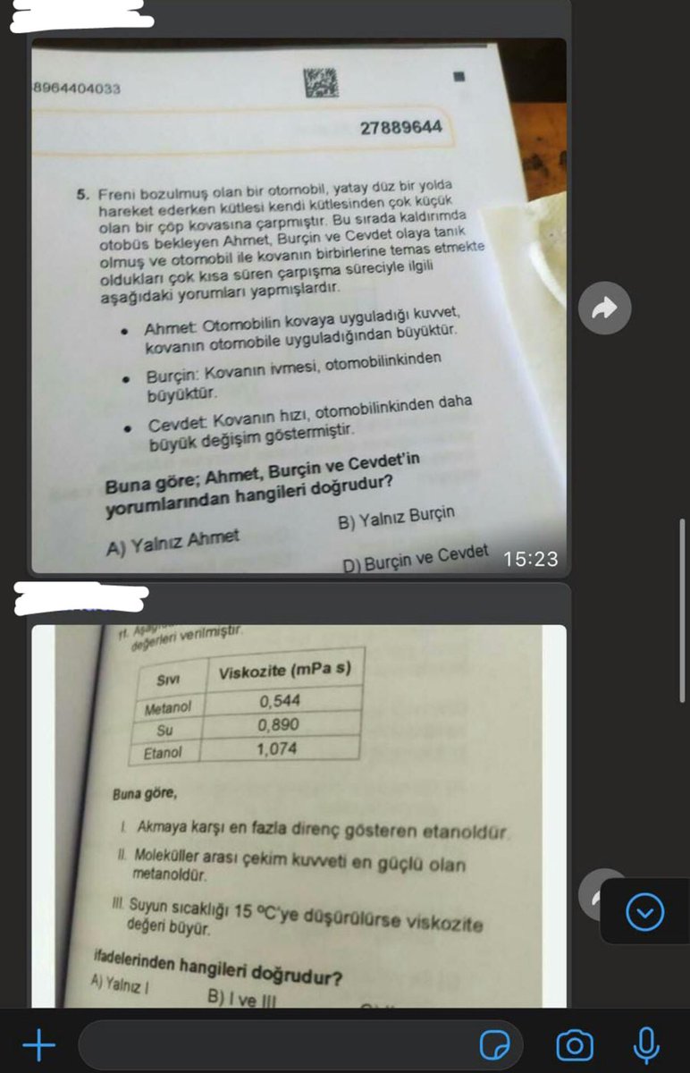 solcugazete's tweet photo. TYT sınavında çekildiği bariz belli olan fotoğraflar, soru çözüm gruplarına atılmış. #yks2020 https://t.co/FPyyIYoyBX