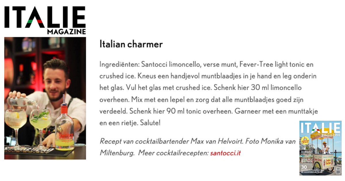 Mooi artikel over Santocci limoncello in Italië Magazine. Haal Santocci en Italië in huis en geniet van deze makkelijk zelf te maken cocktail. #santocci #limoncello #madeinitaly #bar #bartender #cocktail #zomer #horeca <a href="/FeverTreeMixers/">Fever-Tree Mixers</a> <a href="/monnikdranken/">De Monnik Dranken</a> #salute!