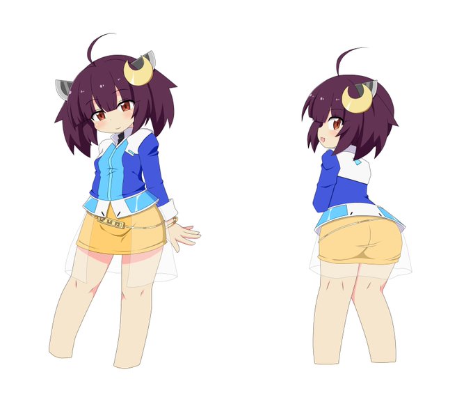 今シリーズラストのいつもの。う～ん包丁と月で髪飾りがダブってしまった。 