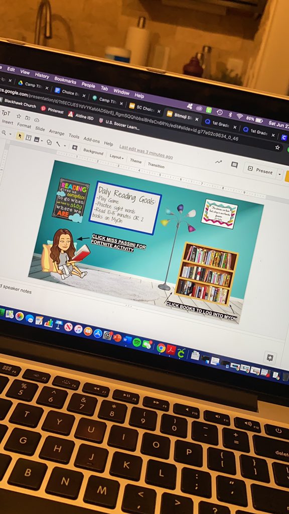 Working on my virtual classroom for students to access for @edventure_AISD !!! #CampTiltedTowers #AldineSummer #chooseyourlanding