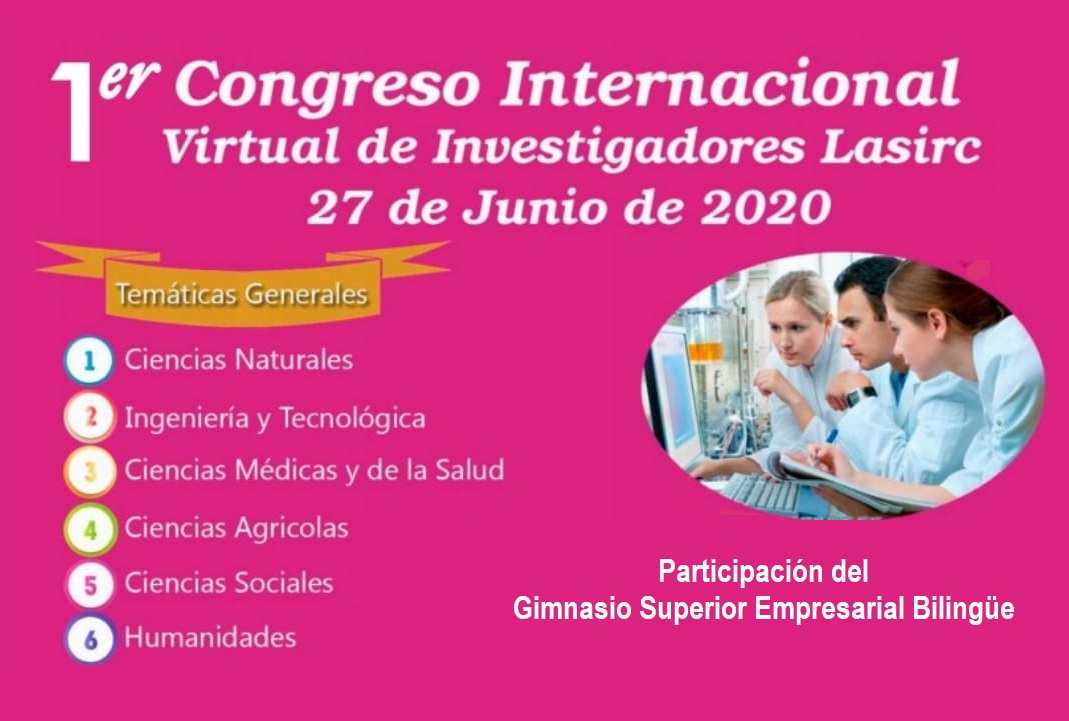 Gim_Superior's tweet photo. Estamos participando hoy en el 1ᵉʳ Congreso Internacional Virtual de Investigadores Lasirc, evento en el que competirán proyectos destacados de los países Latinoamericanos.
Sala 2: https://t.co/clSoD9N3A2
Sala 3: https://t.co/FvDdyNsrHv https://t.co/dkiQVie5sE