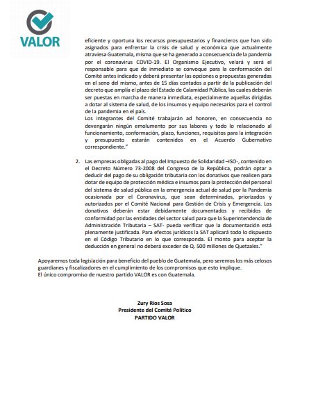 Carta abierta al Presidente de Guatemala Dr. <a href="/DrGiammattei/">Alejandro Giammattei</a>