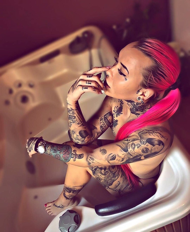 Oral tattoo pussy girl