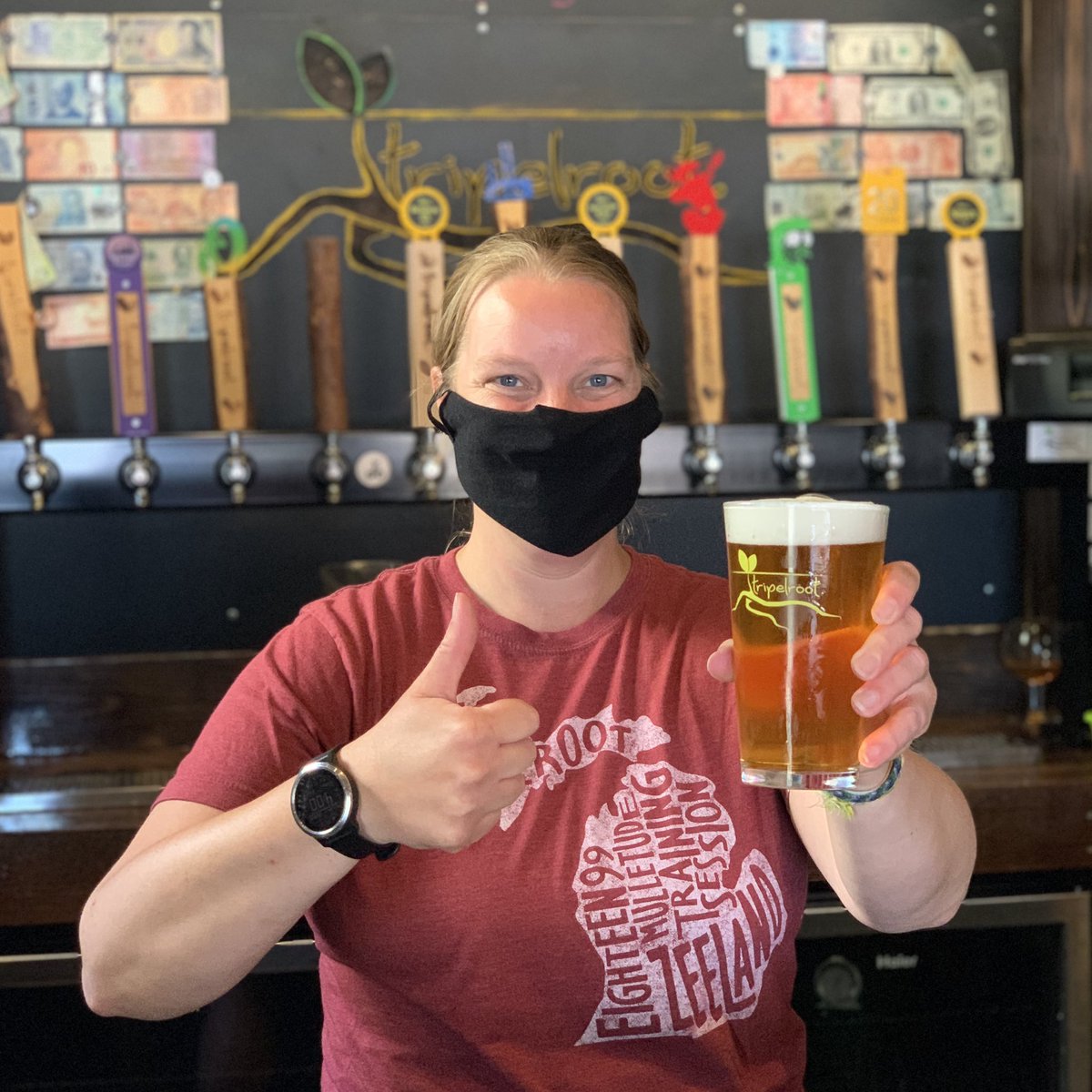 tripelroot's tweet photo. The Boss Lady is ready to pour you a draft beer! Live music by Dale Wicks starts at 6pm, so come on in & Feel the Zeel with us! #feethezeel #saturdayvibes #livemusic #drinklocal #eatlocal #craftbeer #dalewicks #tripelroot #bosslady #beerthezeel https://t.co/A8zG97xEAw