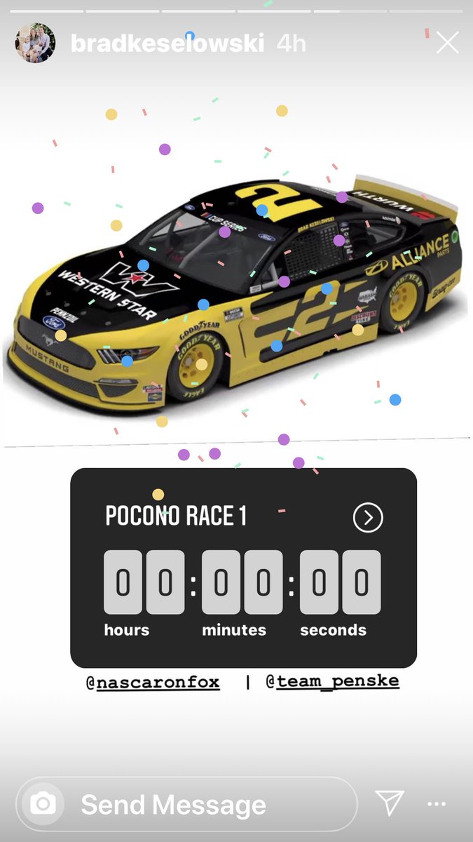 McGuireSuzette's tweet photo. Itβs #PoconoDoubleHeader Race Day #1 4myπ€π @keselowski @ColemanPressley #2Crew @allianceparts @Team_Penske Itβs a Great weekend for a sweep π§Ή BK! You & the #2Crew Can Do Itπͺ Good πβοΈ Be Safe out there! #VictoryLane4BK2 πππΊπΈπΊπΈππ https://t.co/8xyHSHmD5u