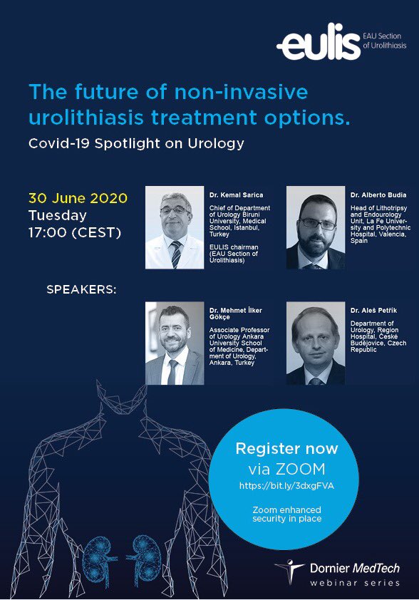 We will discuss the future of non-invasive stone management with a special emphasis on the factors affecting both the success rates of SWL and the treatment preferences of practising urologists. All interested friends are cordially invited.