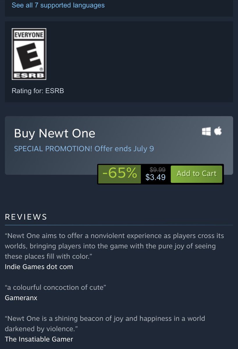 Need something light and colorful? <a href="/DNANewtOne/">DevNAri</a> is on the #SteamSummerSale 🦎 join Newt to help save the realms store.steampowered.com/app/842850/New…
