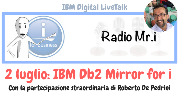 Faq400dotcom's tweet photo. il 2 Luglio nuova puntata di Radio Mr.i dal titolo:"IBM Db2 Mirror for i"
e 𝗽𝗿𝗲𝘀𝗲𝗻𝘁𝗮𝘇𝗶𝗼𝗻𝗲 𝗱𝗲𝗹𝗹'𝗲𝘃𝗲𝗻𝘁𝗼 𝘃𝗶𝗿𝘁𝘂𝗮𝗹𝗲 𝗢𝗡𝗟𝗶𝗡𝗘 𝗗𝗔𝗬𝗦! #faq400 #AS400 #IBMISERIES #IBMI #IBMas400 #IBMItalia #IBM
 https://t.co/T7idat4VxH https://t.co/rb3cjd1bNX
