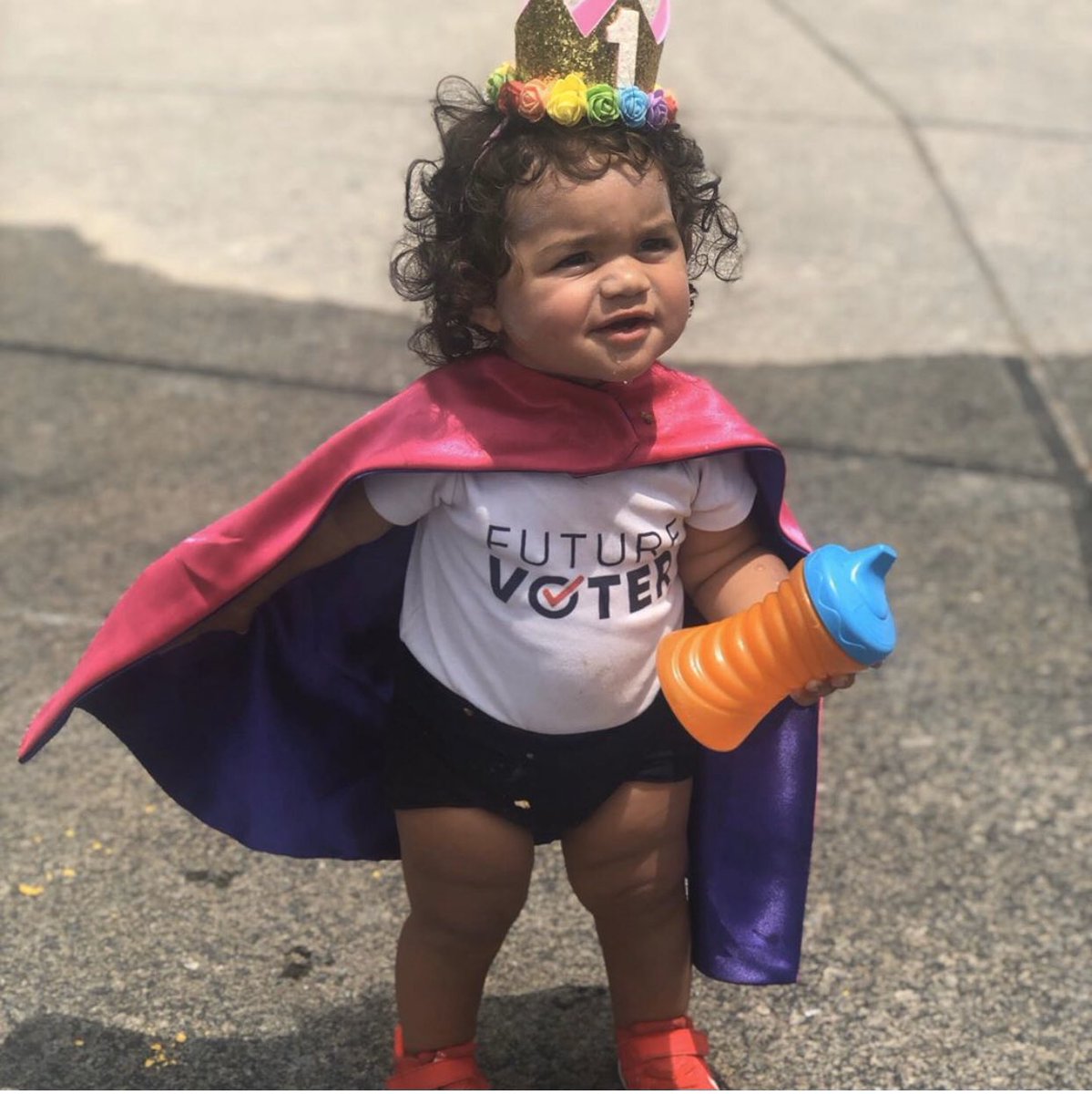 Hard to believe it... But our Princess Leia turned 1 today! 

She’s already marching, protesting, and getting ready to vote!