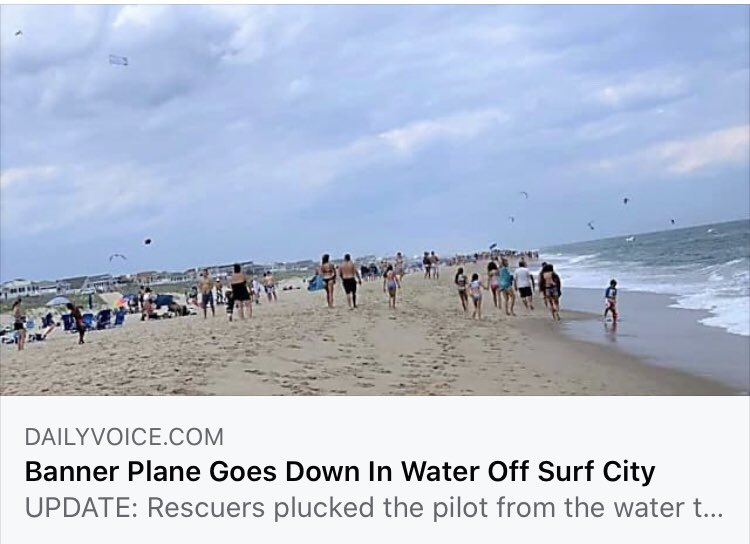 surfcityfire's tweet image. This afternoon Surf City Firefighters and EMTs were called for a reported Aircraft Down in the Ocean off the 13th Street Beach. Upon arrival, they found that Surf City Lifeguards had quickly rescued the pilot and brought him to the beach, where our EMS provided medical treatment