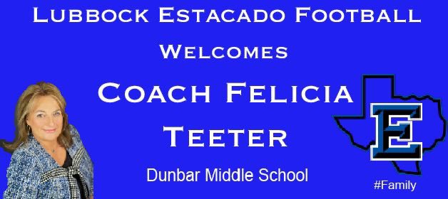 Coach_Cluley's tweet photo. Very excited to be adding Coach Teeter to our football staff. Coach Teeter will be at our feeder middle school, Dunbar, coaching football, wrestling and track! Welcome aboard @teeterf #Family https://t.co/AqjZLxvv0v