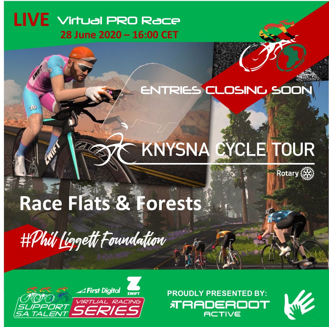 THE PODIUM PURSUIT - ProTouch Africa 🌍 (@podium_pursuit) on Twitter photo Let’s get those entries in for tomorrow’s LiveStreamed VIRTUAL <a href="/knysnacycletour/">Knysna Cycle Tour</a> PRO RACE 16:00 CET. Make your donation if R200 or more here fundyourpassion.co.za/product/suppor… and then Enter the race here: zwift.com/events/view/92… Let’s get those entries in for tomorrow’s LiveStreamed VIRTUAL <a href="/knysnacycletour/">Knysna Cycle Tour</a> PRO RACE 16:00 CET. Make your donation if R200 or more here fundyourpassion.co.za/product/suppor… and then Enter the race here: zwift.com/events/view/92…