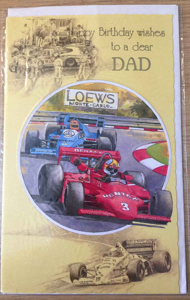 WatsonsVintage's tweet photo. NEW LISTING - ONLY £2.00 EACH FOR THESE FABULOUS 'DAD' BIRTHDAY CARDS in my #etsyshop: RARE Vintage/Retro 1980s Motor Racing Themed 'Happy Birthday Wishes To A Dear Dad' Card #RetroCard #RacingCarLovingDad #Formula1Fan https://t.co/tRibJOWIAi #VintageCard https://t.co/ylWHOnuwKk