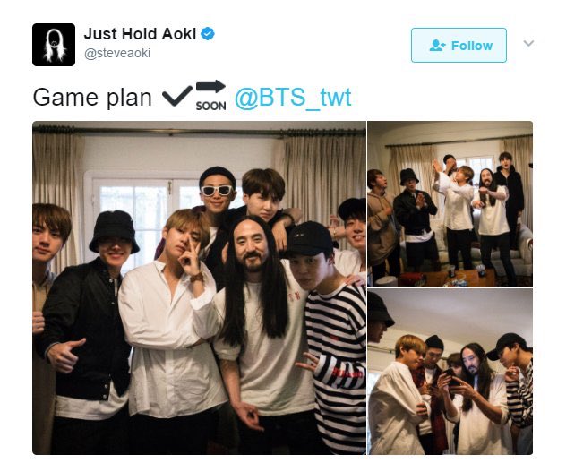 Steve aoki has made amazing music with bts too