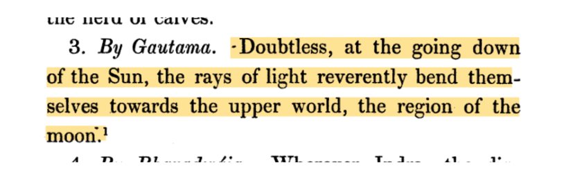 In Satapatha Brahmana 9.4.1.9, it says, “like the sun’s are the moon’s rays”.  (because moon reflects the rays of Sun)Even Nirukta 2.6 says that Sun illuminates the moon.Further, even Samveda Part I, Prapathka 2, Dasti 6, verse 3 says that light of Sun reaches the moon.15/n