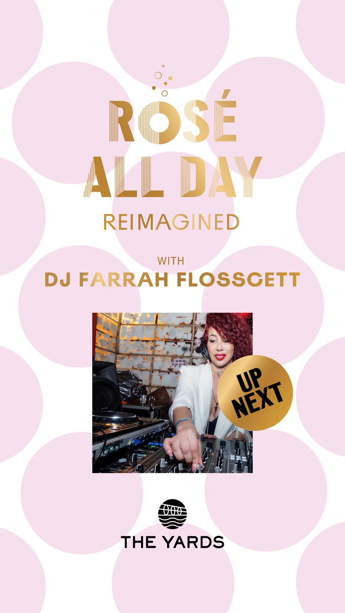 The Yards DC (@theyardsdc) on Twitter photo Sip + Spin with DJ <a href="/farrahflosscett/">A Lew Ma Dukes</a> as she turns the tables ⚡️LIVE⚡️ on our IG today at 1:25pm ~ 🎚️🌈📺 #RoseAllDay Sip + Spin with DJ <a href="/farrahflosscett/">A Lew Ma Dukes</a> as she turns the tables ⚡️LIVE⚡️ on our IG today at 1:25pm ~ 🎚️🌈📺 #RoseAllDay