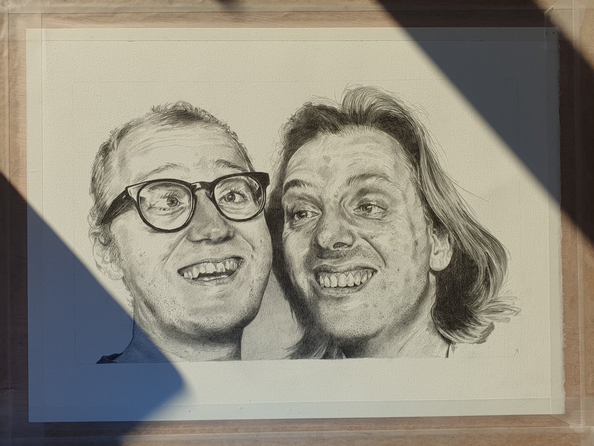 Finished this week.
Rik and Ade #2
9' x 13'
#rikmayall #adrianedmondson #rikandade #bottom #portrait #graphite #fabrianoartistico #edwardelizabethhitler #richardrichard #richieandeddie