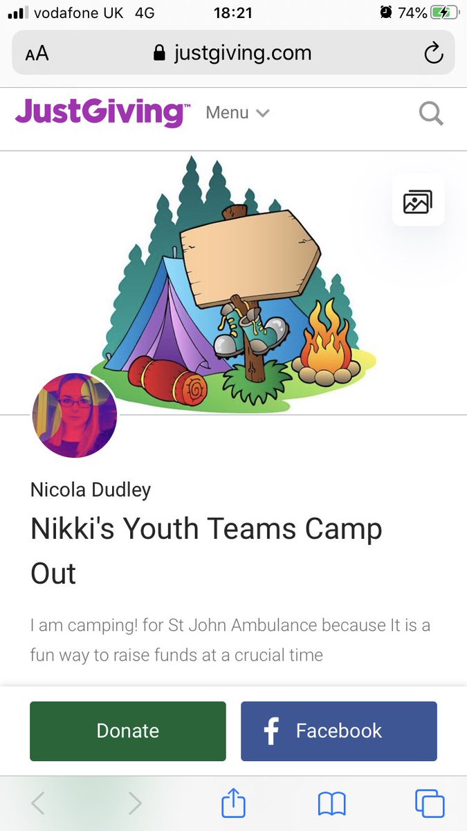 My pitch is ready for the East region youth teams camp out. Is yours??? #mySJAday #camping #GardenAdventure donate and sign up now 😁🏕