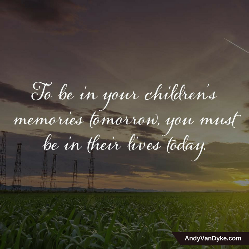 AndyVanDyke's tweet photo. To be in your children’s memories tomorrow, you must be in their lives today.
#Insights https://t.co/uhMghX7ZUs