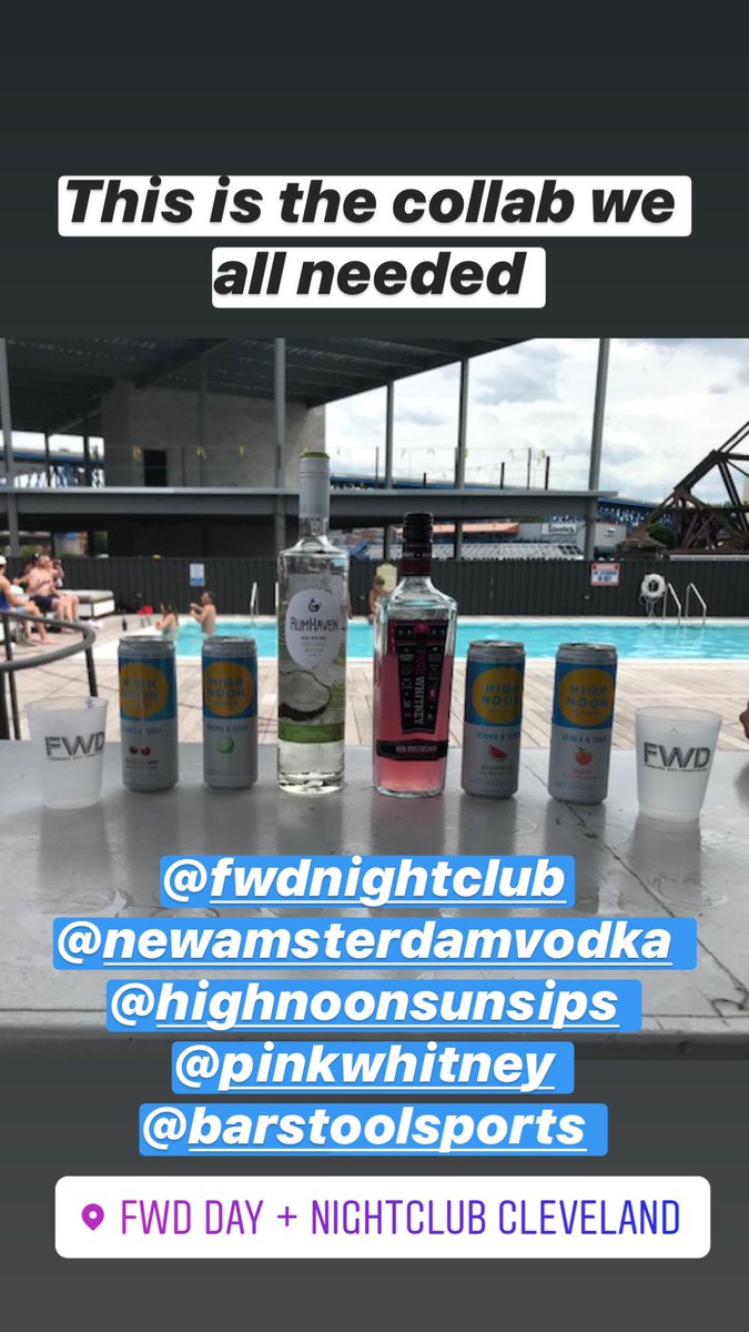 This is the collab we all needed - <a href="/FWDnightclub/">FWD Day + Nightclub</a> <a href="/NewAmsterdam/">New Amsterdam Vodka</a> <a href="/highnoonsunsips/">High Noon</a> <a href="/pinkwhitney/">Pink Whitney</a>