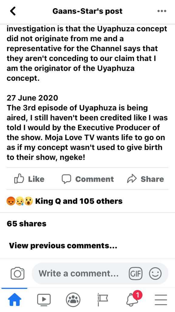 Queen42016's tweet photo. Guys❤🗣.  @ObakengKock @MojaLoveTv 

20:00 is too far , let it fall before the show even starts. 

#CreditAndCompensate
#MojaLoveMustFall
#KimberleyTwitter

#UyaphuzaIsObakengs : 

"Without"

Without Obakeng Uyaphuza wouldn't have been!

Thank you❤💎 https://t.co/4IbtI73KwB