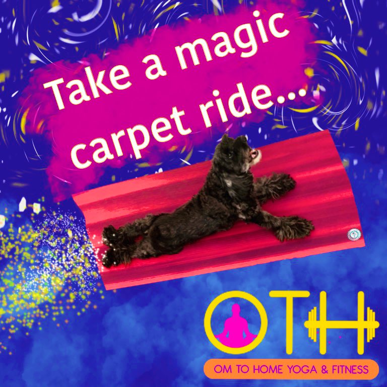 Hey all you cool pups &amp; #yogis! When’s the last time you took your mat for a spin? Next class is #YogaChurch on Sunday. Hop on your magic carpet and we’ll see you there!
omtohomeyf.com/simpl-e-schedu…