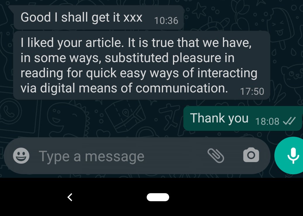 Wrote a funny column about the joy of reading today. If you can't be bothered to read it, my mother has sent me a useful précis here theguardian.com/books/2020/jun…