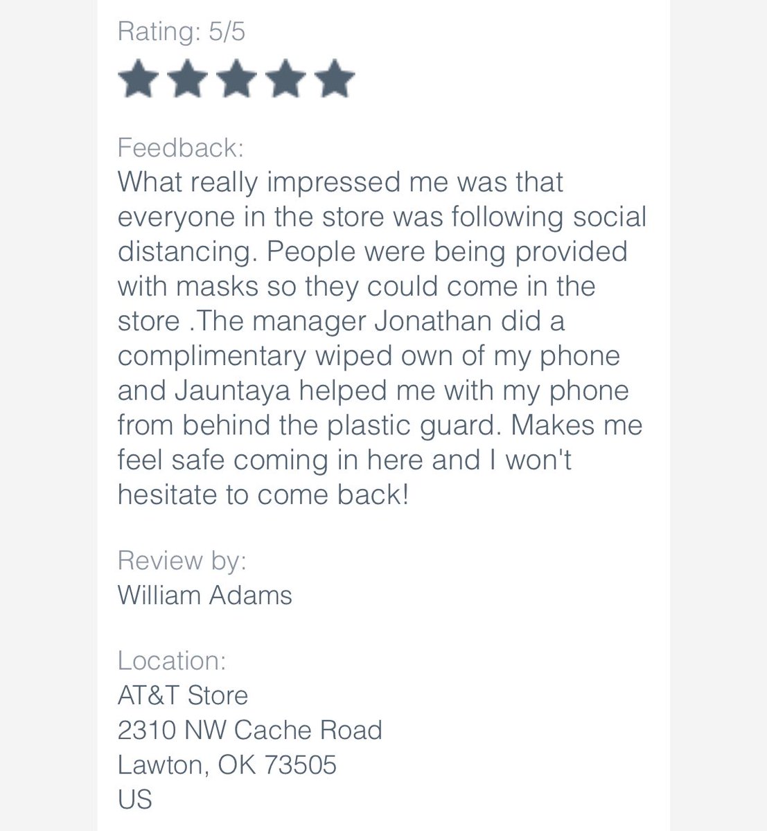 🔥🔥🌟🌟🌟🌟🌟🔥🔥

Social distancing ✅ 
Masks ✅
Amazing crew ✅
Amazing customer ✅

Way to go Lawton team! Our customers are watching us now more than ever, and you continue to showcase again and again why they choose to come back to you! Thank you!