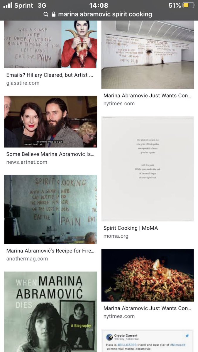 That’s how Marina Abramovic is able to do demonic rituals for celebrities and politicians because they call it “art”