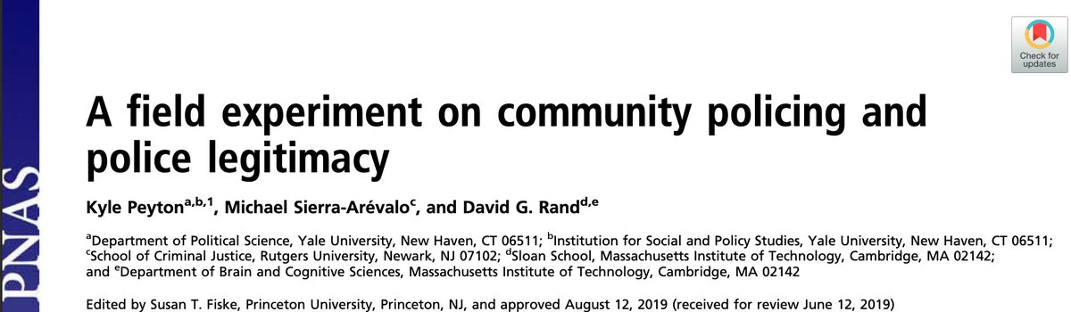 355/ A ten-minute in-home "positive, non-enforcement police–public interaction" improves attitudes toward police, especially "among racial minorities and those who held the most negative views toward police at baseline. [This] underscores the power of positive contact."