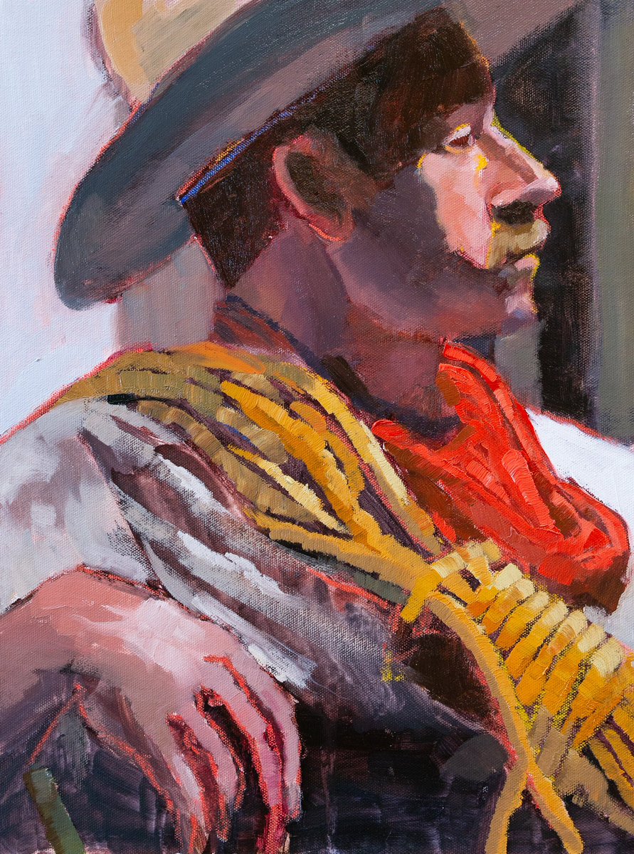 AtelierStark's tweet photo. ‘Cowboy’ Painting from this morning... ©️Stark 2020 https://t.co/xZPvB5QiGB