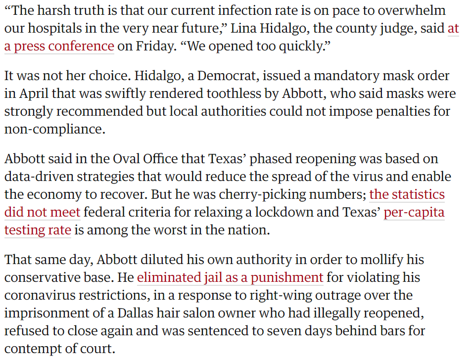 Everything wrong with the  #COVID19TX response by  @GovAbbott in four paragraphs.
