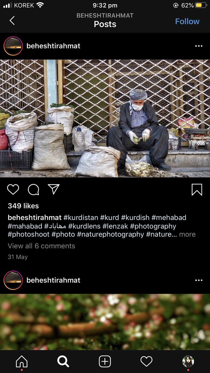 @/beheshtirahmat on instagram. A photographer capturing the daily life of Kurds.