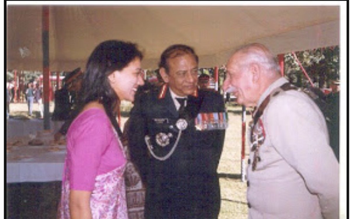 I met late Field Marshal Sam Manekshaw in the Indian Military Academy during his visit there to inaugurate the war memorial. The Deputy Commandant introduced me to him saying-Sir the boys never miss her class.
Manekshaw replied- “I wouldn’t either” !!