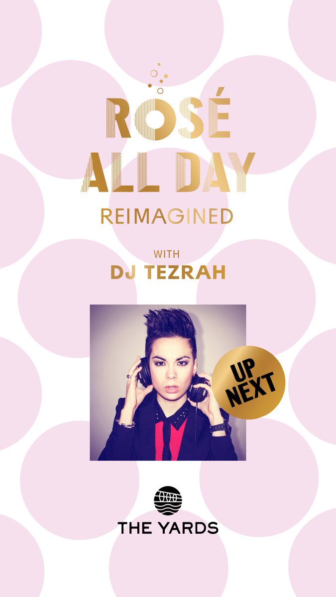 Toast the Turntables🍷with DJ @tezrah1 as she tears up some tunes ⚡️LIVE⚡ at 3:35pm on #RoseAllDay.