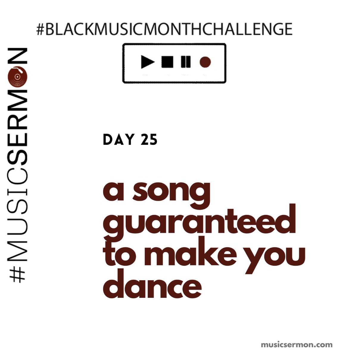 One thing qurantine has taught some and affirmed for others is that we can party ANYWHERE. It can go down in the living room, 6ft away from your friends..So in the spirit of Saturday, for Day 25 of the  #BlackMusicMonthChallenge, name a song guaranteed to make you dance. 